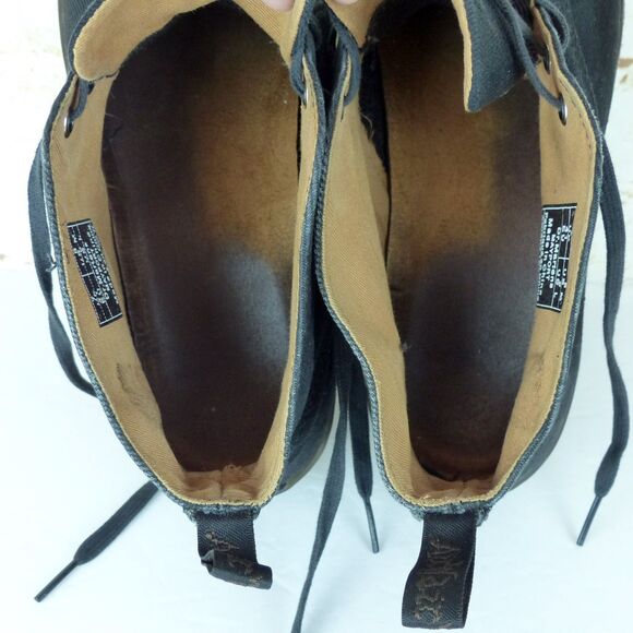 Dr. Martens Chukka Boots Mens 8 US Women 9 Black Mayport Canvas Lace Up Preppy - Picture 14 of 15